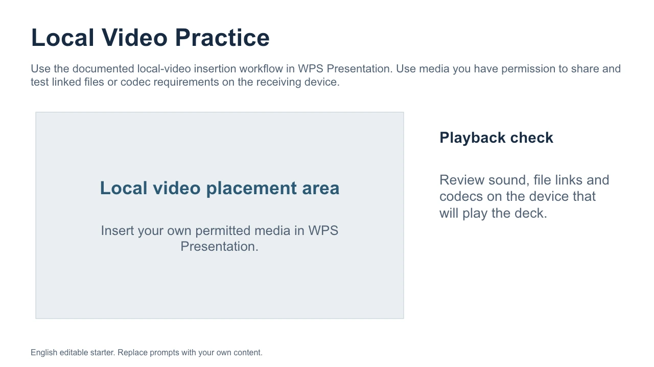 Video invoegen PowerPoint — Voorbeeld van het Engelstalige bestand
