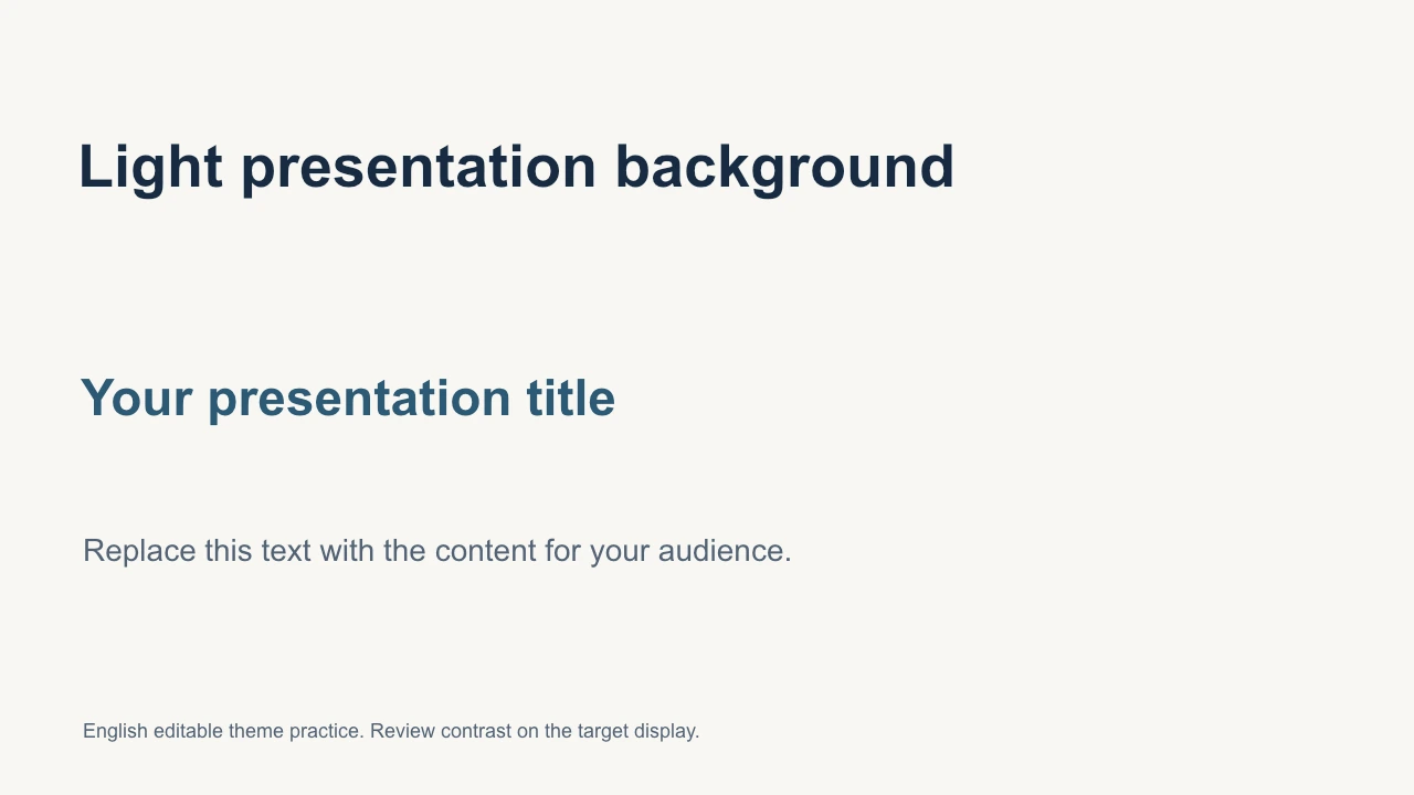 Motiv aplikace PowerPoint — Náhled ukázkového souboru v angličtině