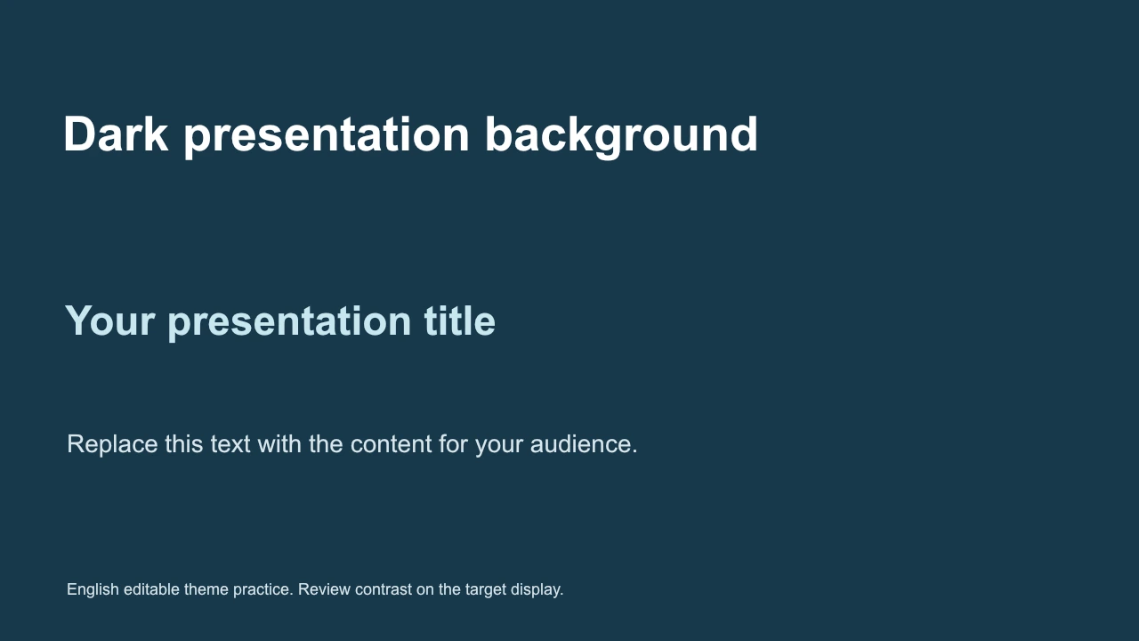 Motiv aplikace PowerPoint — Náhled ukázkového souboru v angličtině